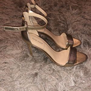 Nine West “Mana” Gold Heel